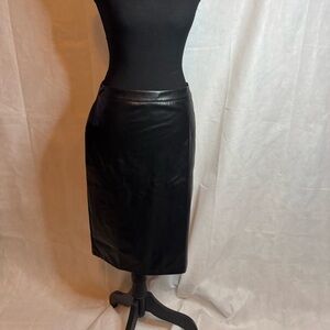 Black Faux Leather Pencil Skirt - Sleek Work-to-Evening Style